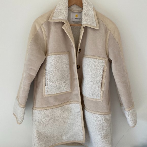LF Markey Faux Shearling Coat, US 2 - Picture 1 of 5